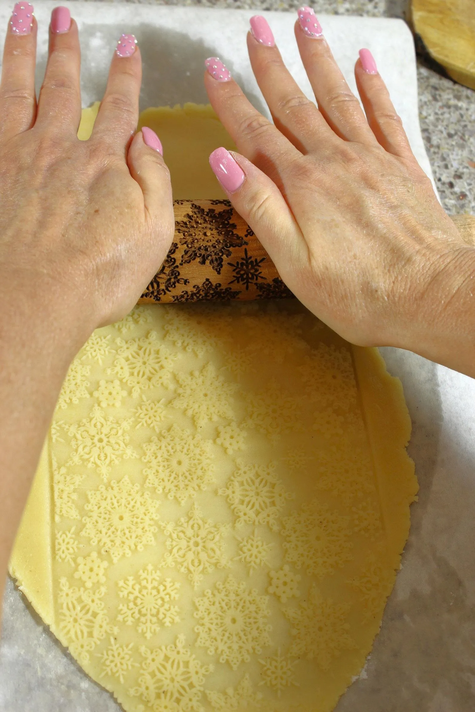 Coffee Tea Time Embossing Pattern rolling pin, Clay Stamp, Gift