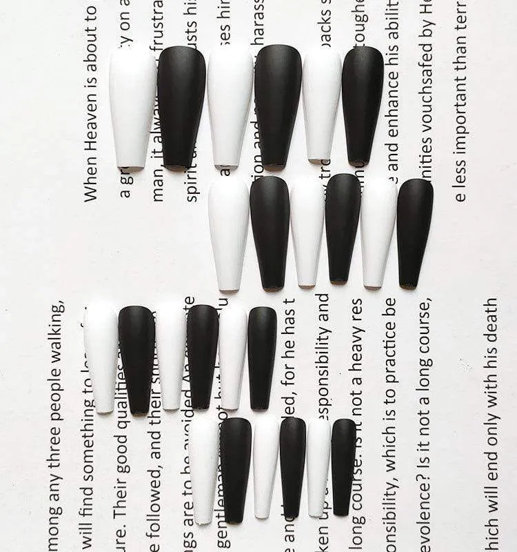Coffin Matte Black With White