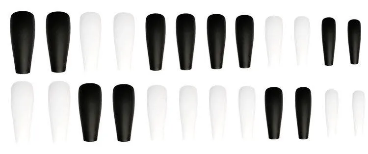Coffin Matte Black With White