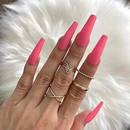Coffin Matte Hot Pink