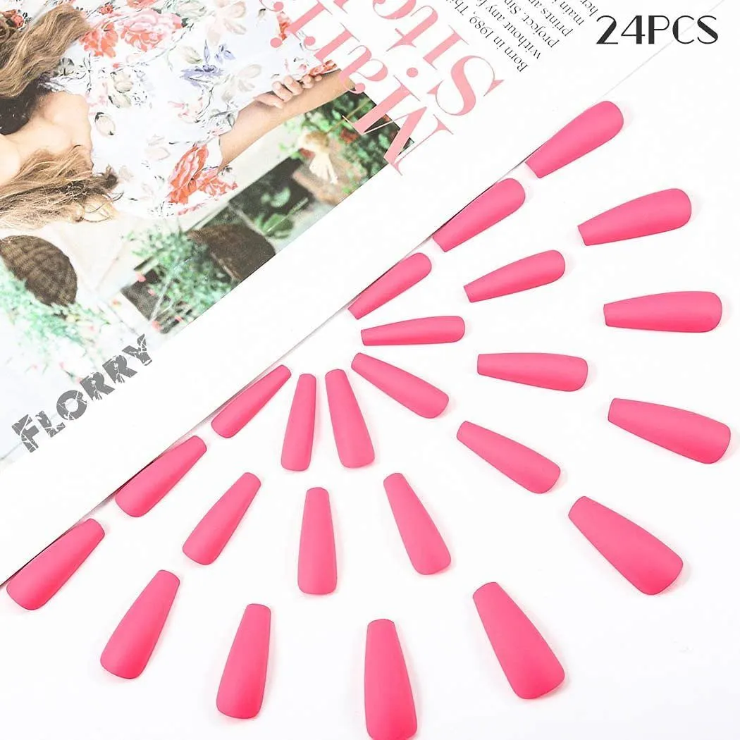 Coffin Matte Hot Pink