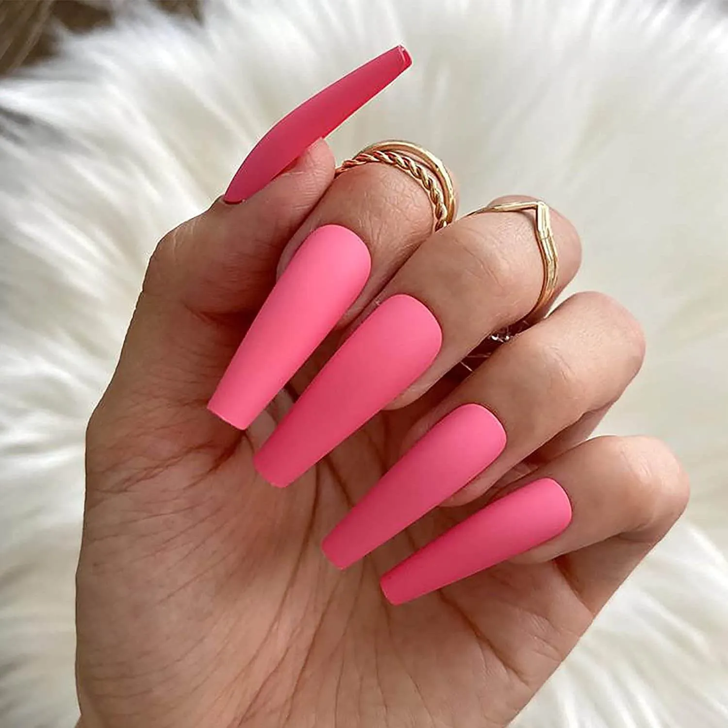 Coffin Matte Hot Pink