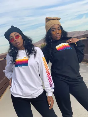 Color Stack | Long Sleeve Tee (Color Stack Checkered Drippin Sleeves)