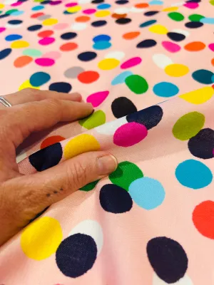 Confetti (peach) organic linen cotton (CUT PIECE 70CM $5)
