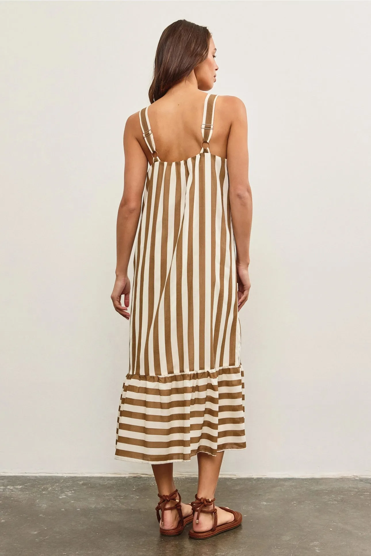 Connie Stripes Tiered Sleeveless Dress - Two Colors