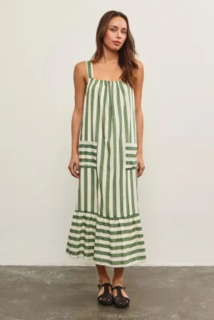 Connie Stripes Tiered Sleeveless Dress - Two Colors