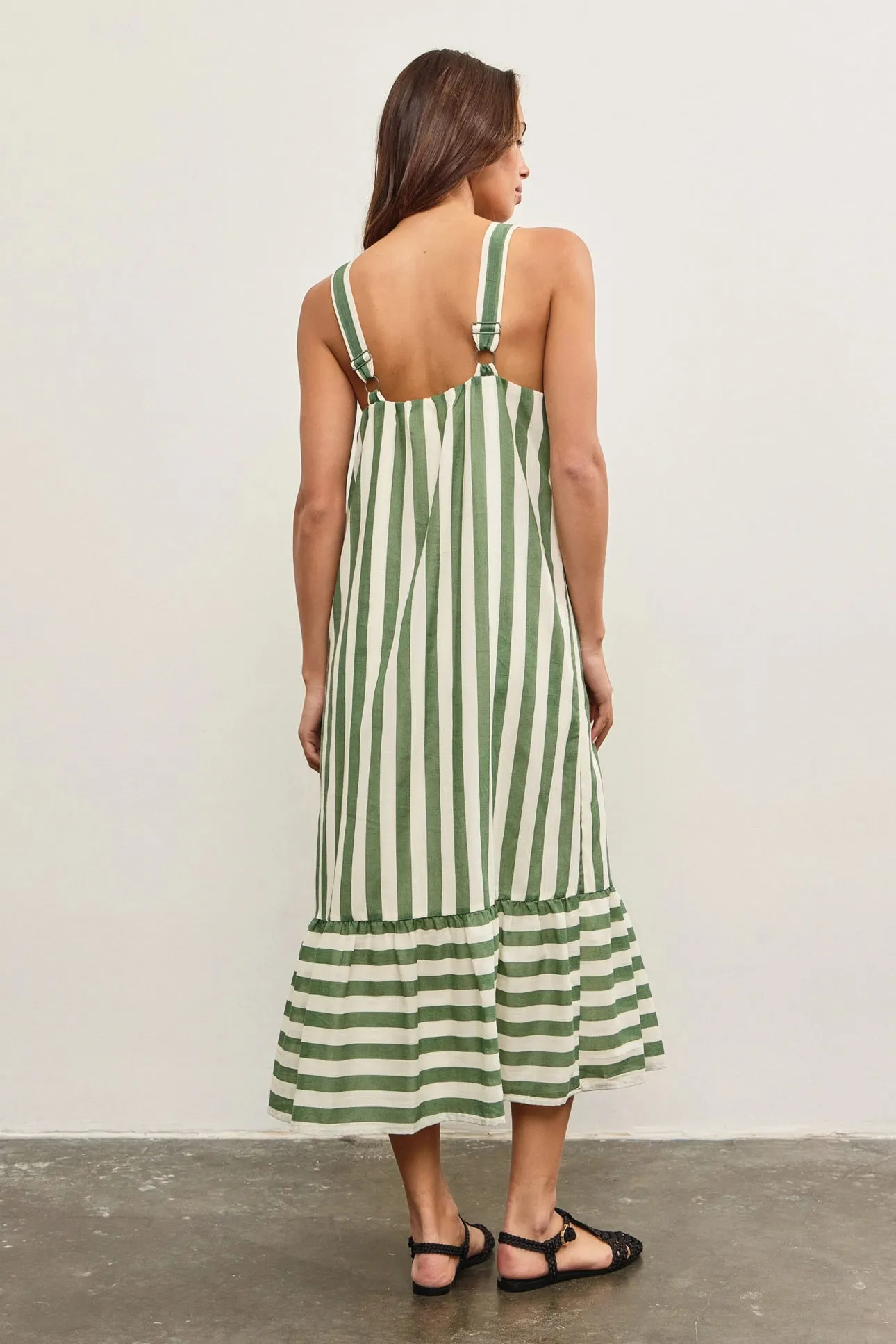 Connie Stripes Tiered Sleeveless Dress - Two Colors