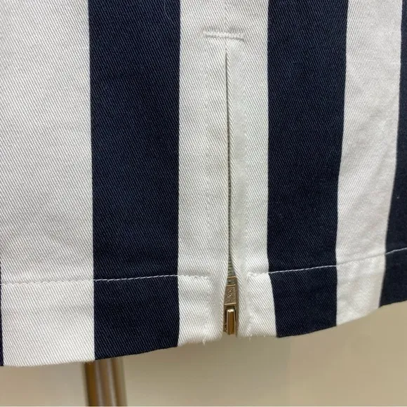 Contempo Casuals Vintage Black &amp; White Vertical Striped Mini Skirt Size 7 Y2K