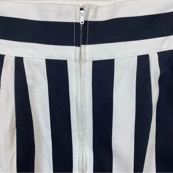 Contempo Casuals Vintage Black &amp; White Vertical Striped Mini Skirt Size 7 Y2K