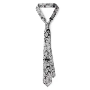 ContiNent 33 8cm Wide Cartoon Tie For Men Women Funny Anime Print Fashion Daily Wear Shirt Accessories Business Wedding Party Necktie