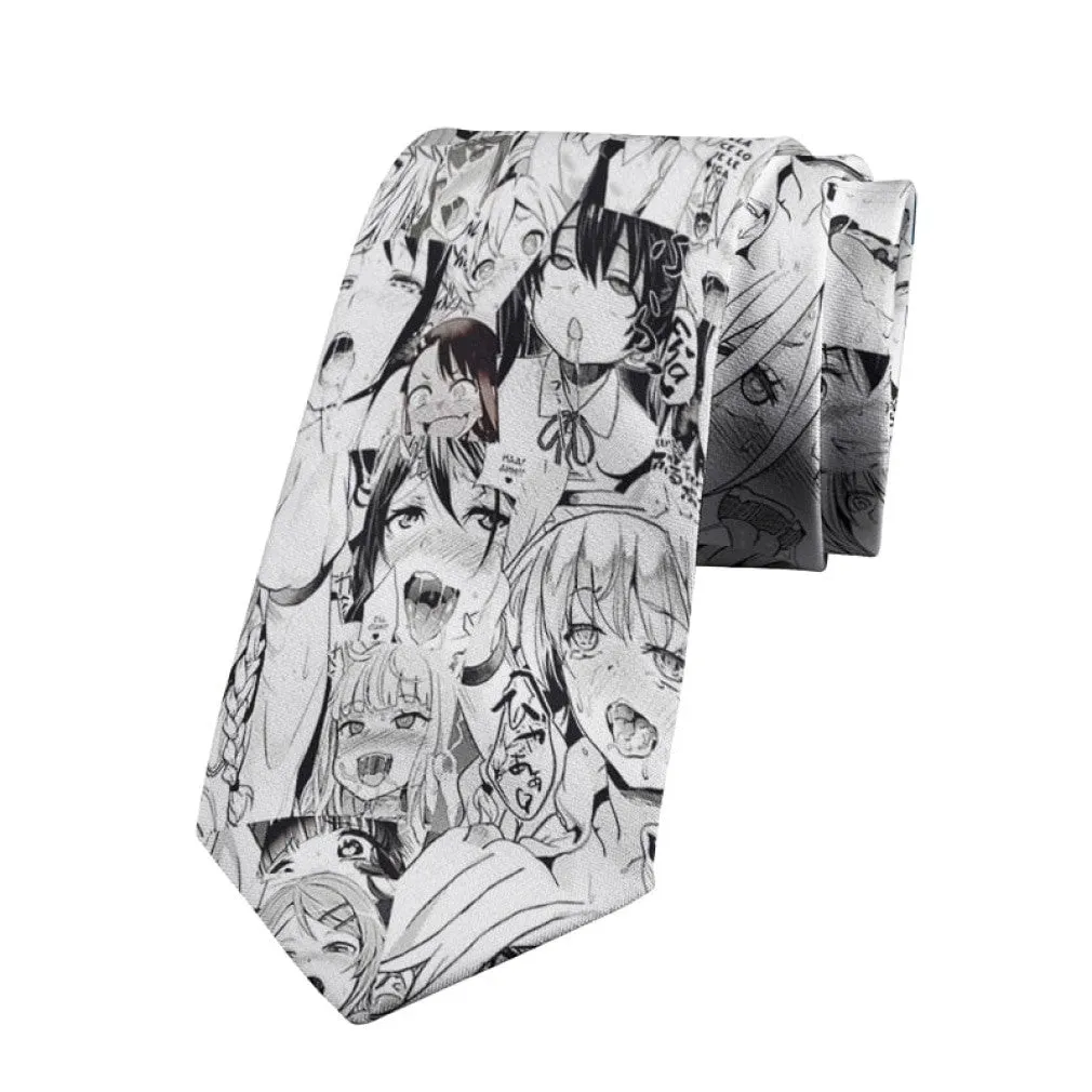 ContiNent 33 8cm Wide Cartoon Tie For Men Women Funny Anime Print Fashion Daily Wear Shirt Accessories Business Wedding Party Necktie