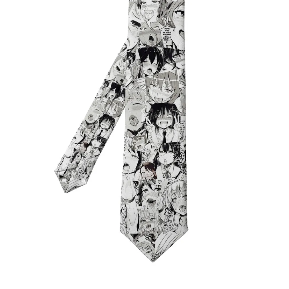 ContiNent 33 8cm Wide Cartoon Tie For Men Women Funny Anime Print Fashion Daily Wear Shirt Accessories Business Wedding Party Necktie