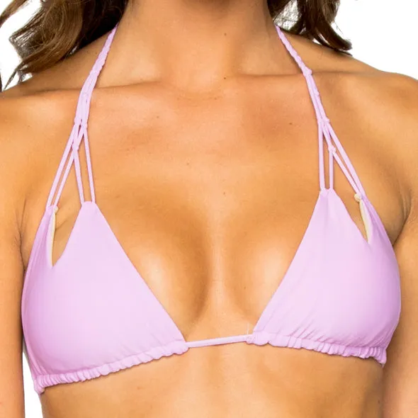COSITA BUENA - Zig Zag Knotted Cut Out Triangle Top-VCC