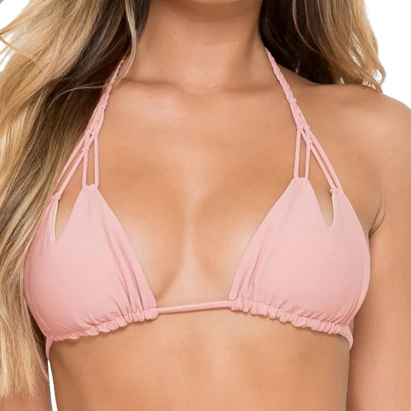COSITA BUENA - Zig Zag Knotted Cut Out Triangle Top-VCC