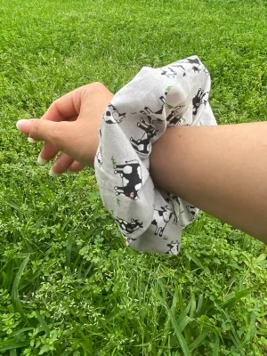 Cow Scrunchie Hair Tie