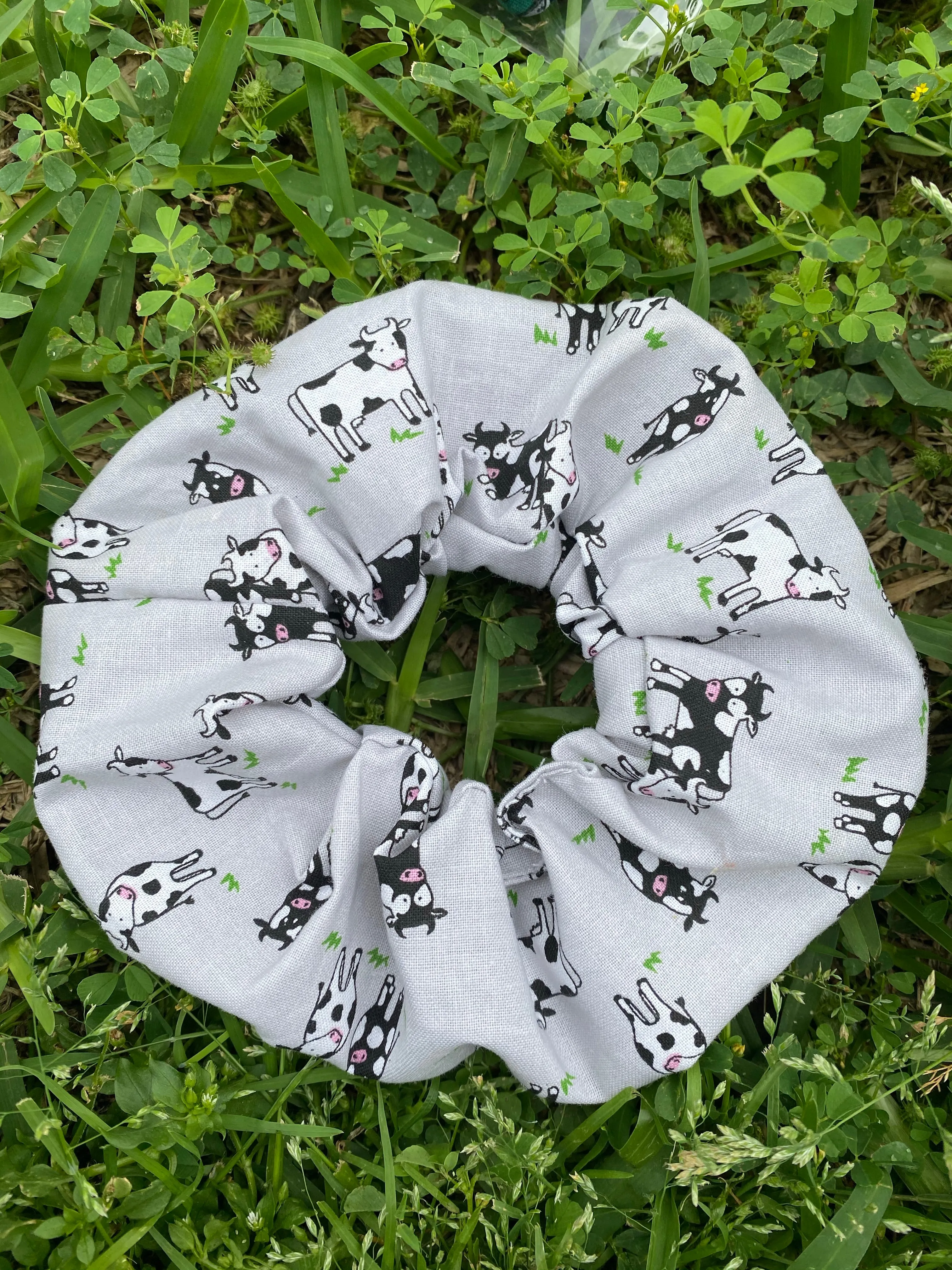 Cow Scrunchie Hair Tie