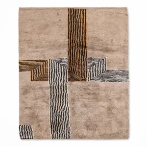 Crossing Lines - luxury beni mrirt rug