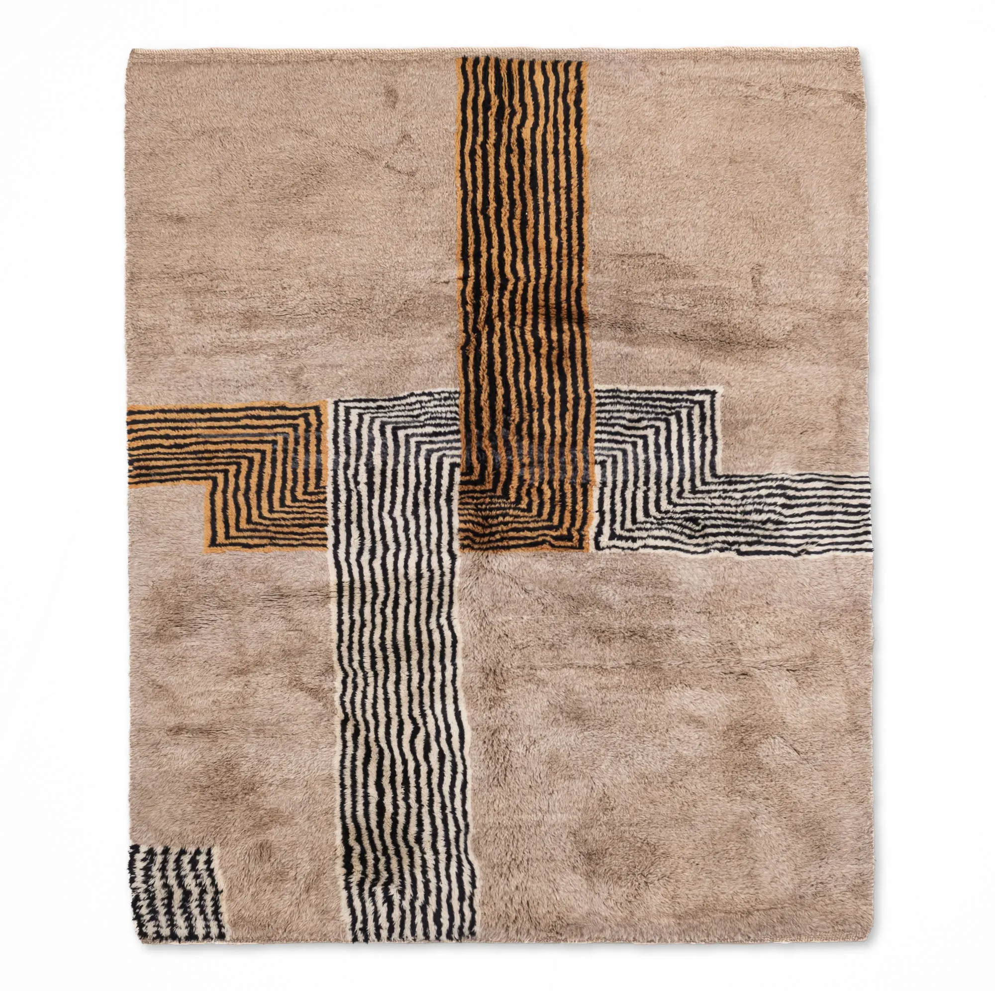 Crossing Lines - luxury beni mrirt rug
