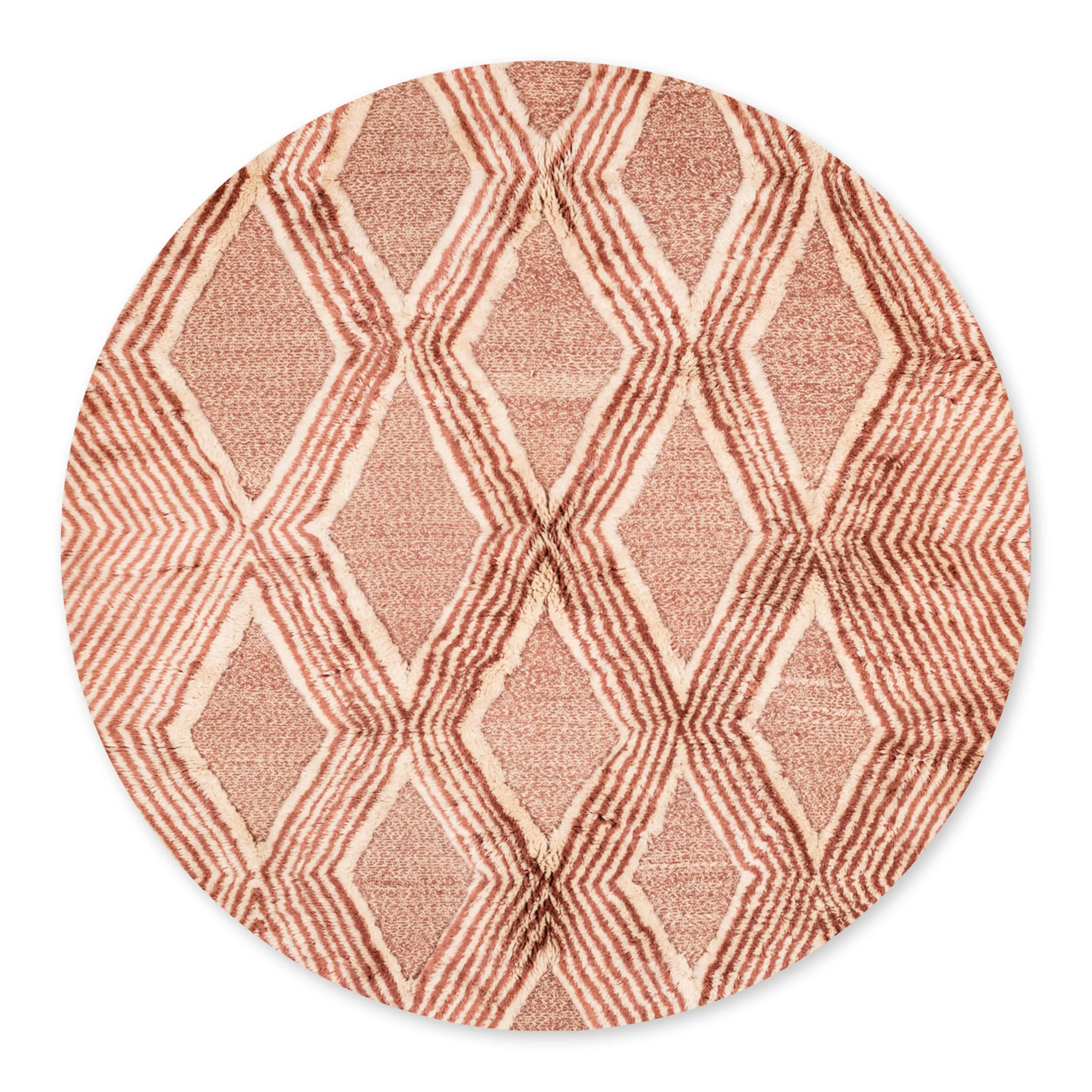 Crown Jewels Round - Luxury Shag Moroccan Rug