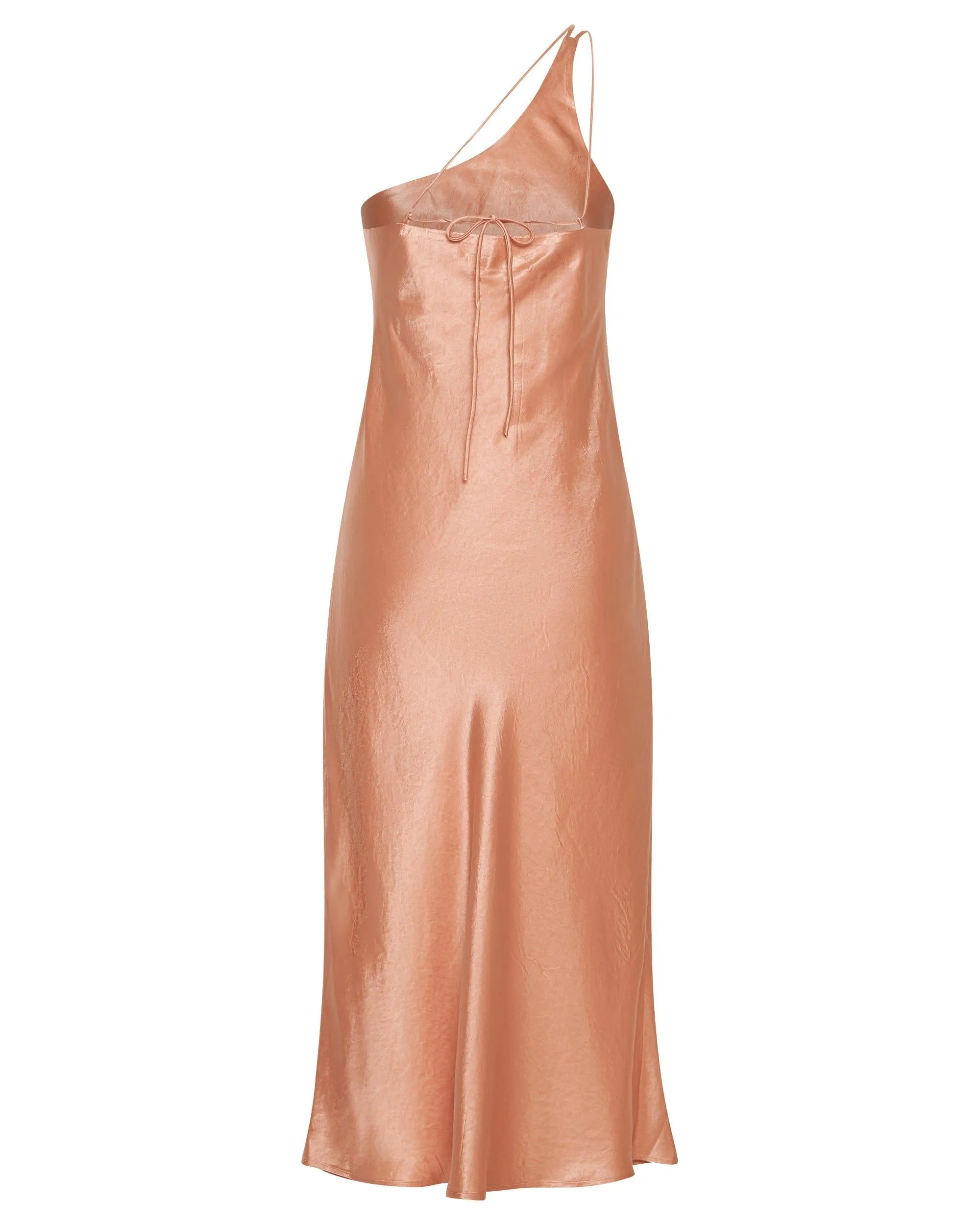 CRUSH BIAS ONE SHOULDER MIDI | GUAVA