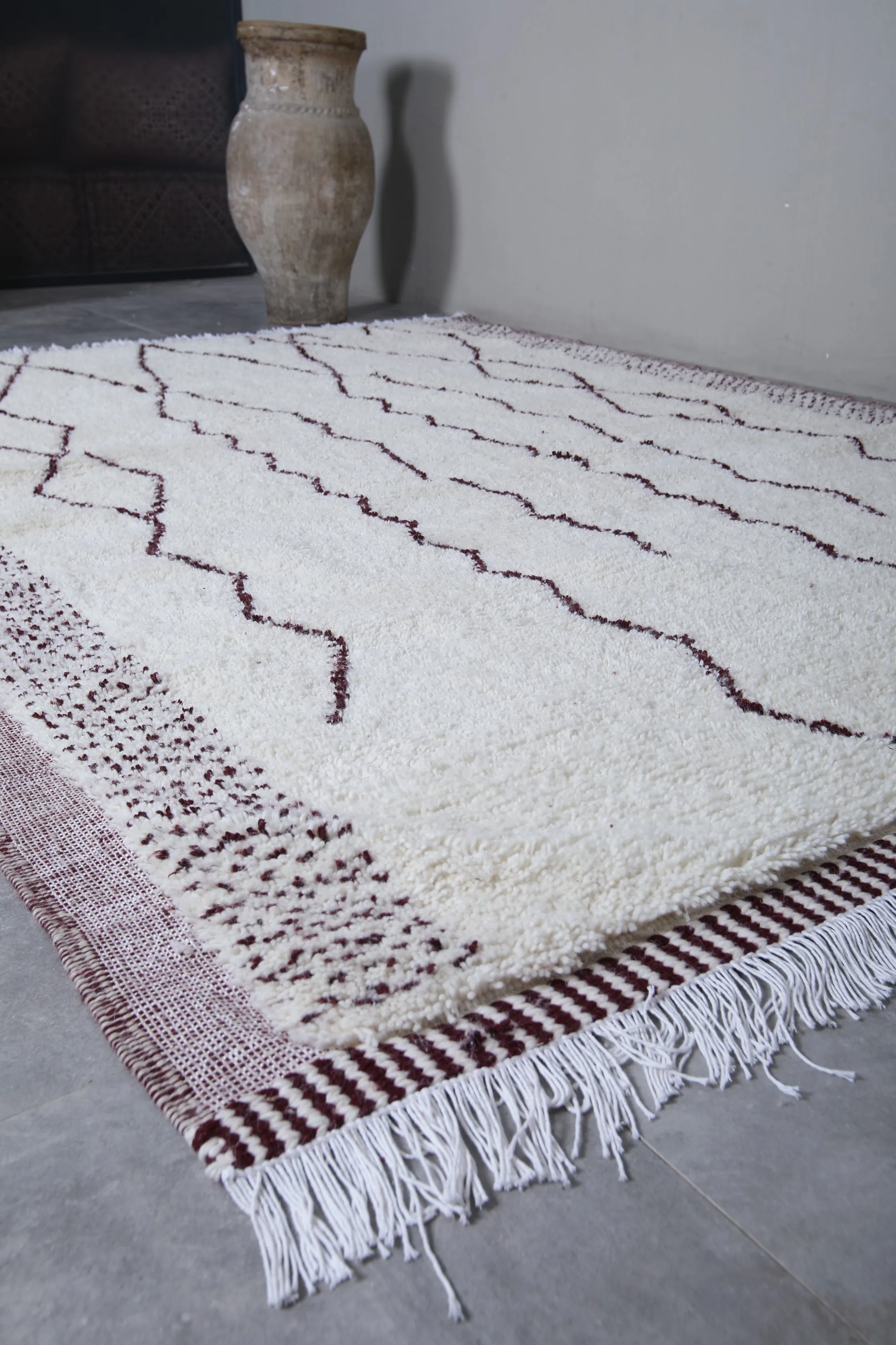 Custom Moroccan rug - Beni ourain rug hand knotted - Morocco wool rug