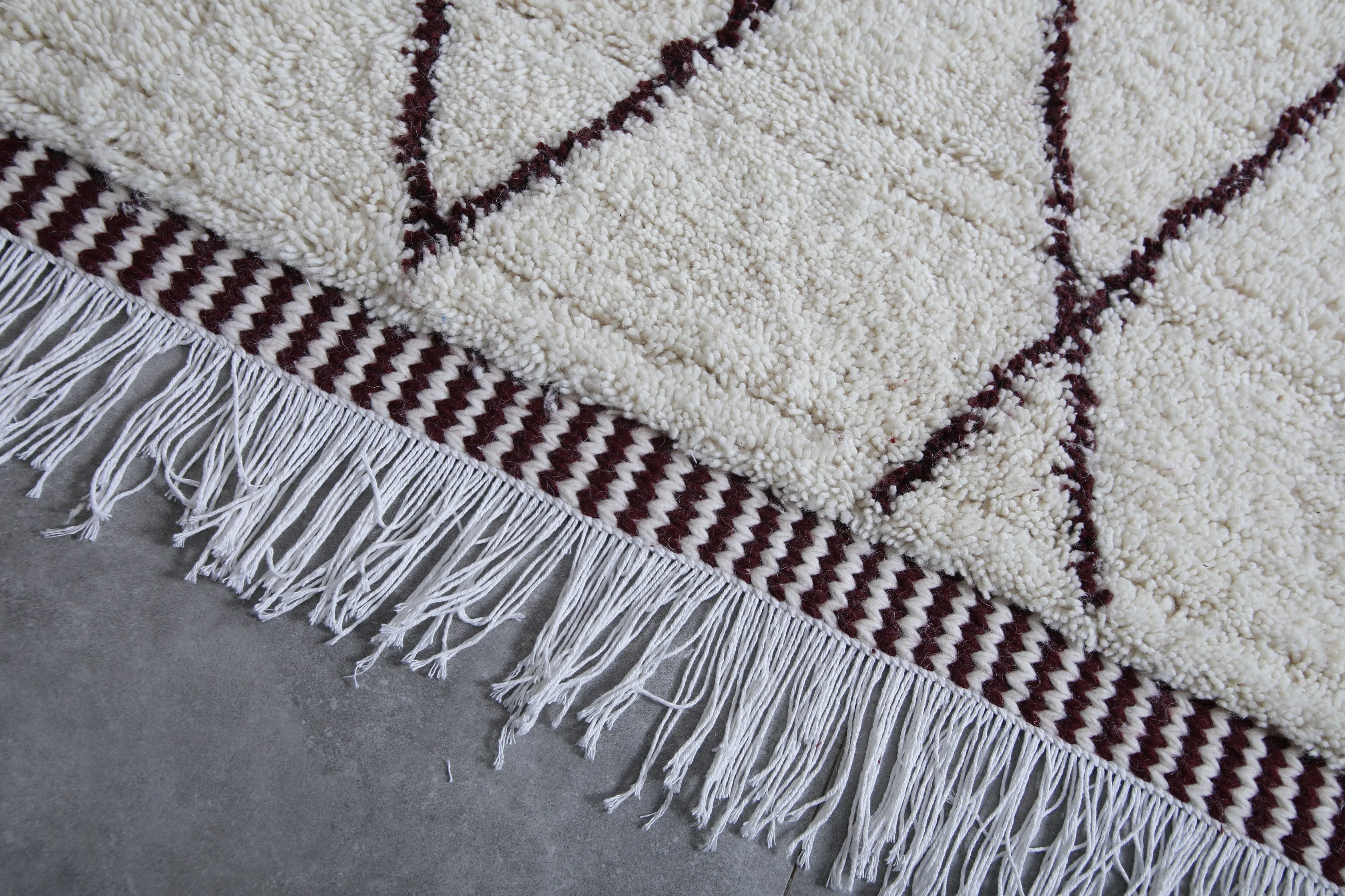 Custom Moroccan rug - Beni ourain rug hand knotted - Morocco wool rug