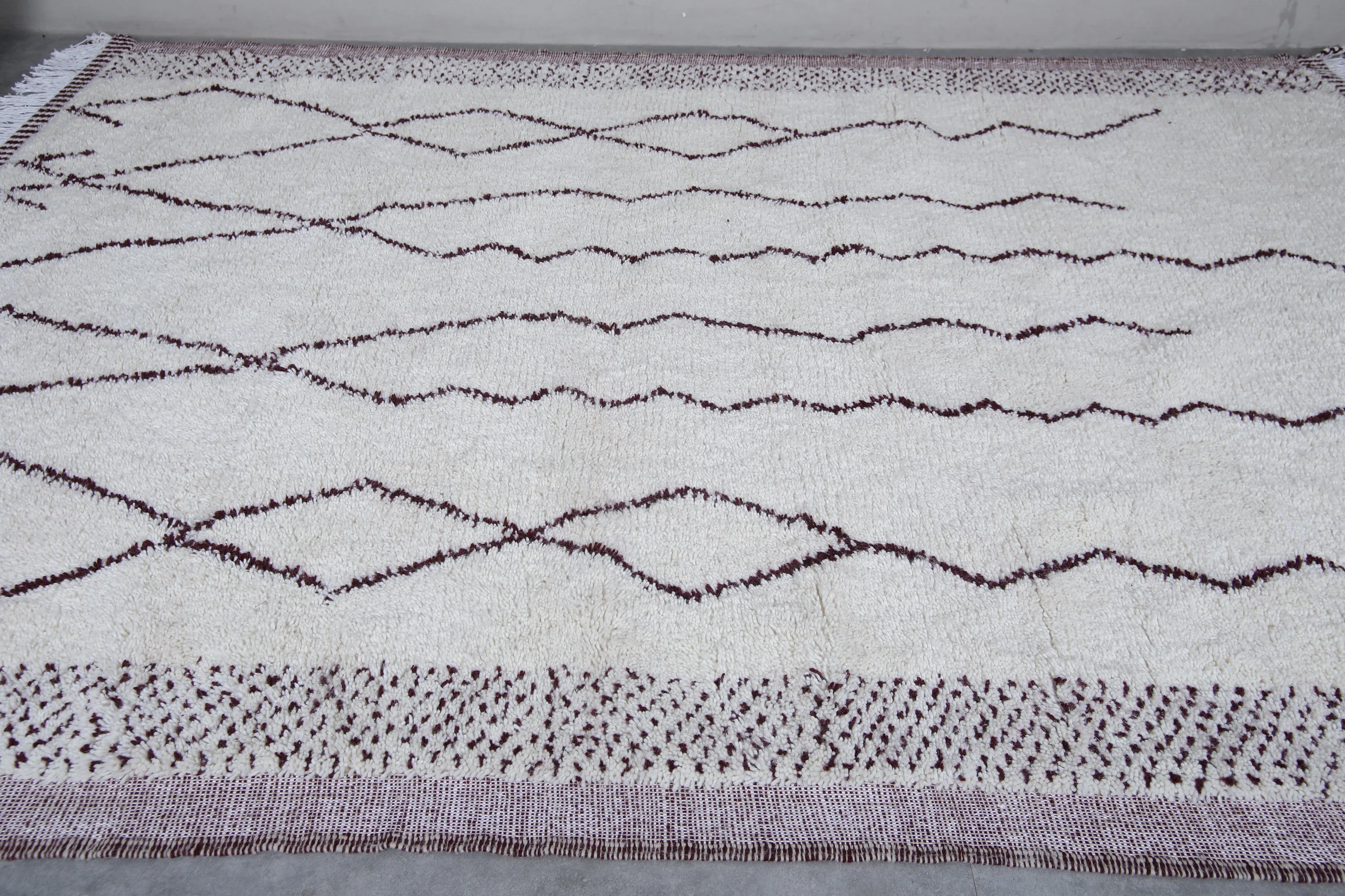 Custom Moroccan rug - Beni ourain rug hand knotted - Morocco wool rug