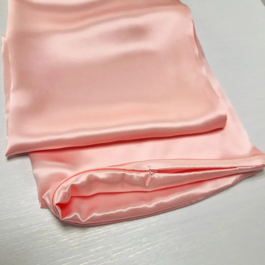 Custom Wholesale Silk Pillowcase 22 Momme Zipper Closure - Standard size
