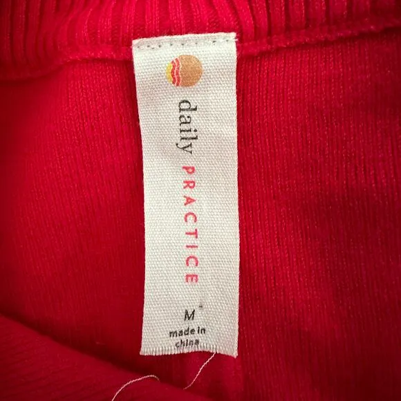 DAILY PRACTICE by Anthropologie | Knit Polo Dress in Dark Pink | Size Small