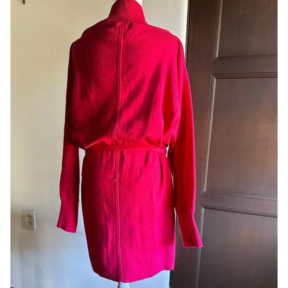 DAILY PRACTICE by Anthropologie | Knit Polo Dress in Dark Pink | Size Small