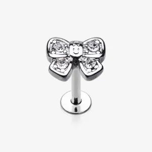 Dainty Bow-Tie Top Steel Labret