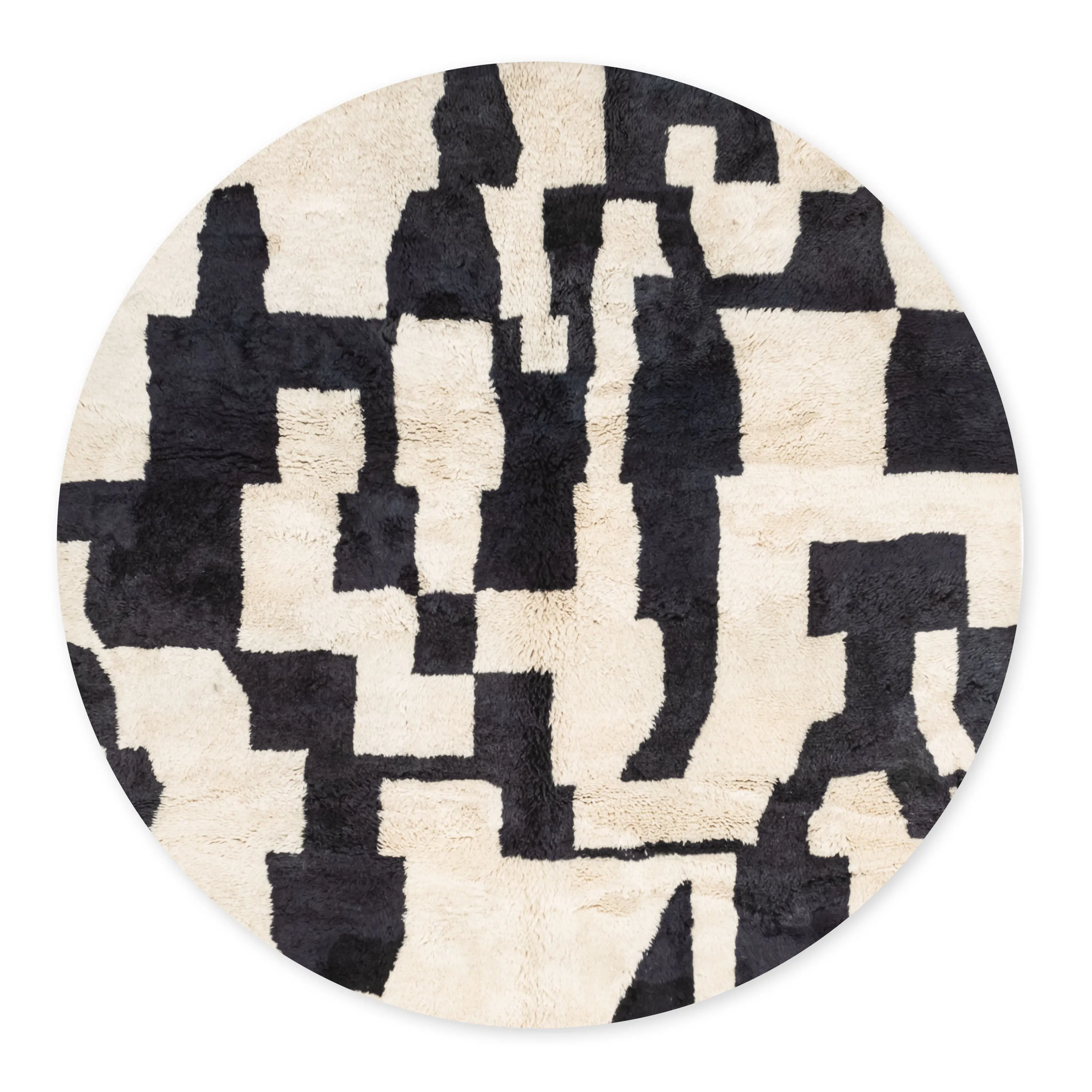 Dappled Light Round - Luxury Shag Moroccan Rug