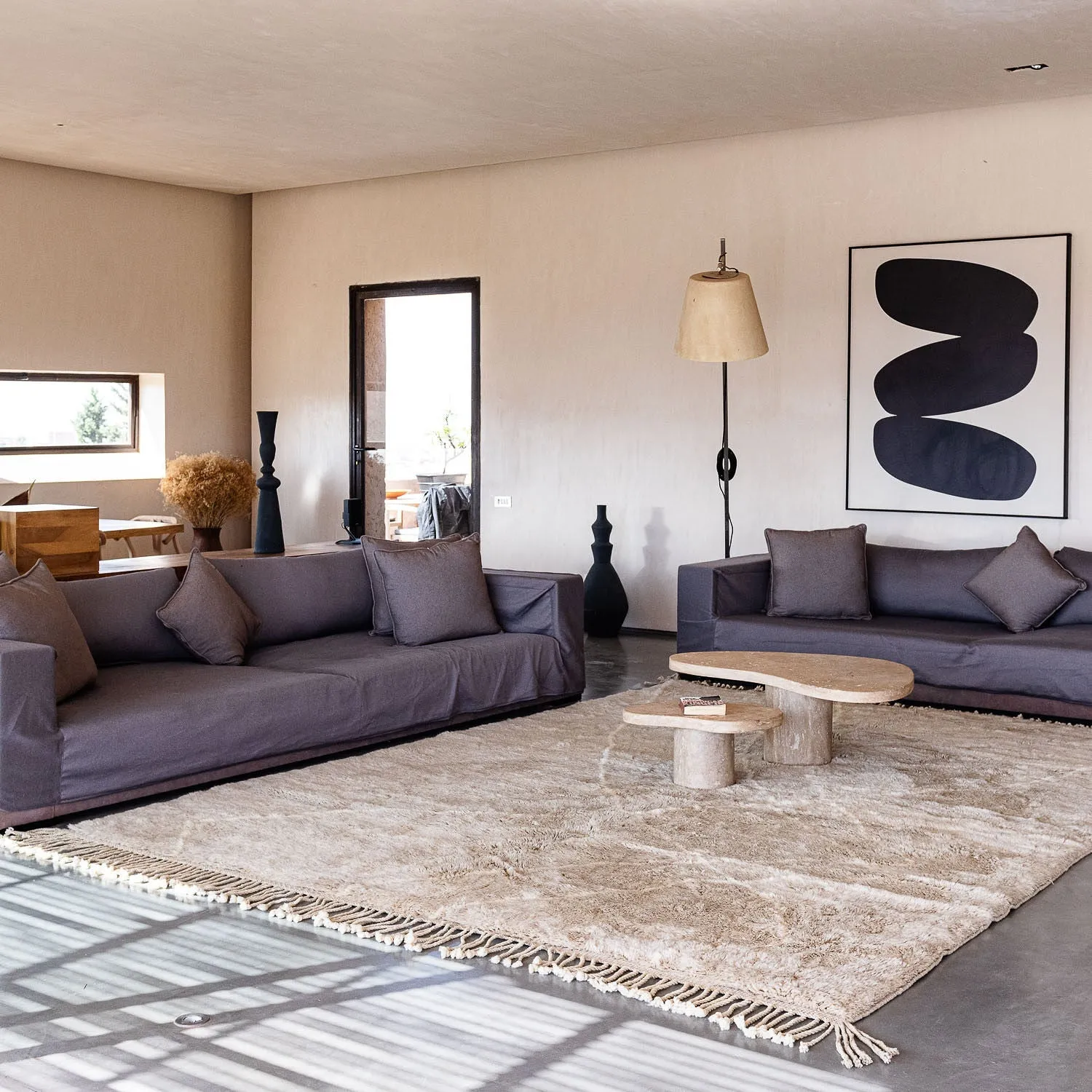 Desert sands - Luxury Shag Moroccan Rug