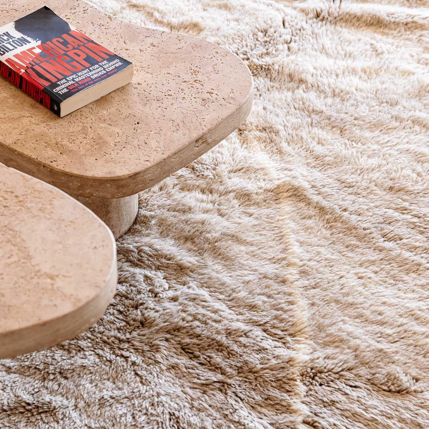 Desert sands - Luxury Shag Moroccan Rug