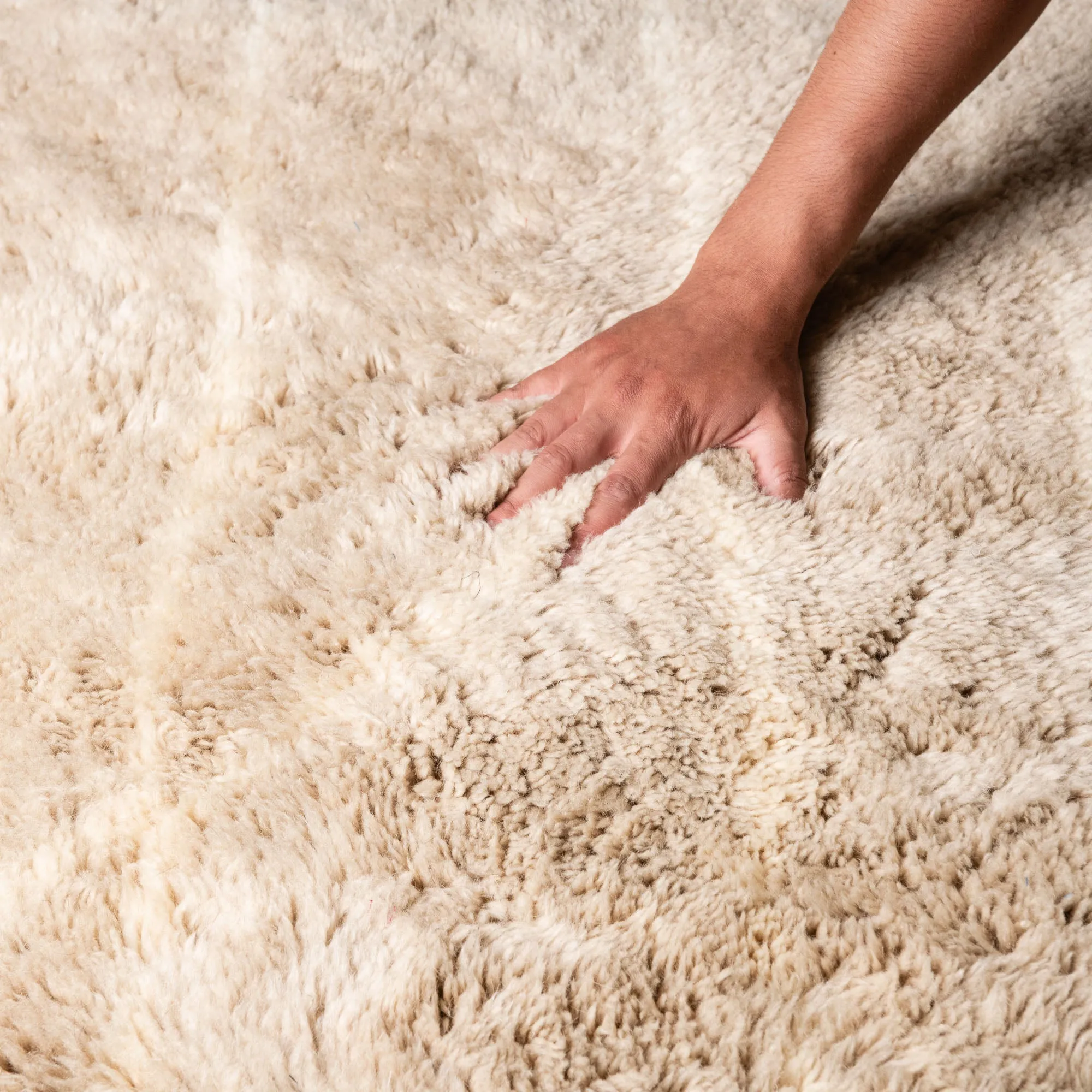 Desert sands - Luxury Shag Moroccan Runner Rug
