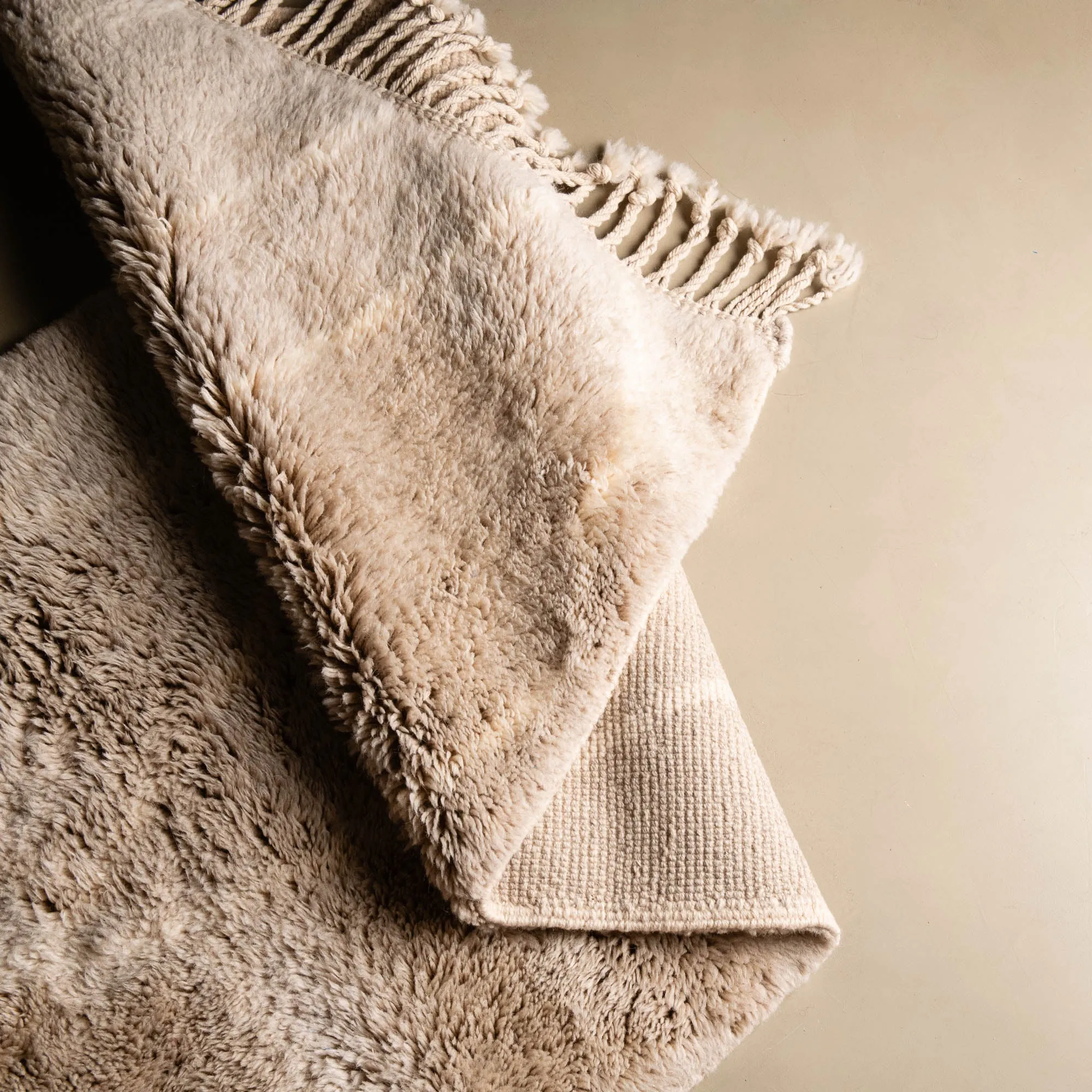 Desert sands - Luxury Shag Moroccan Runner Rug