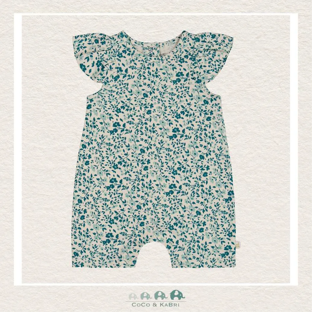 Deux Par Deux Baby Girl Printed Ditsy Blue Romper