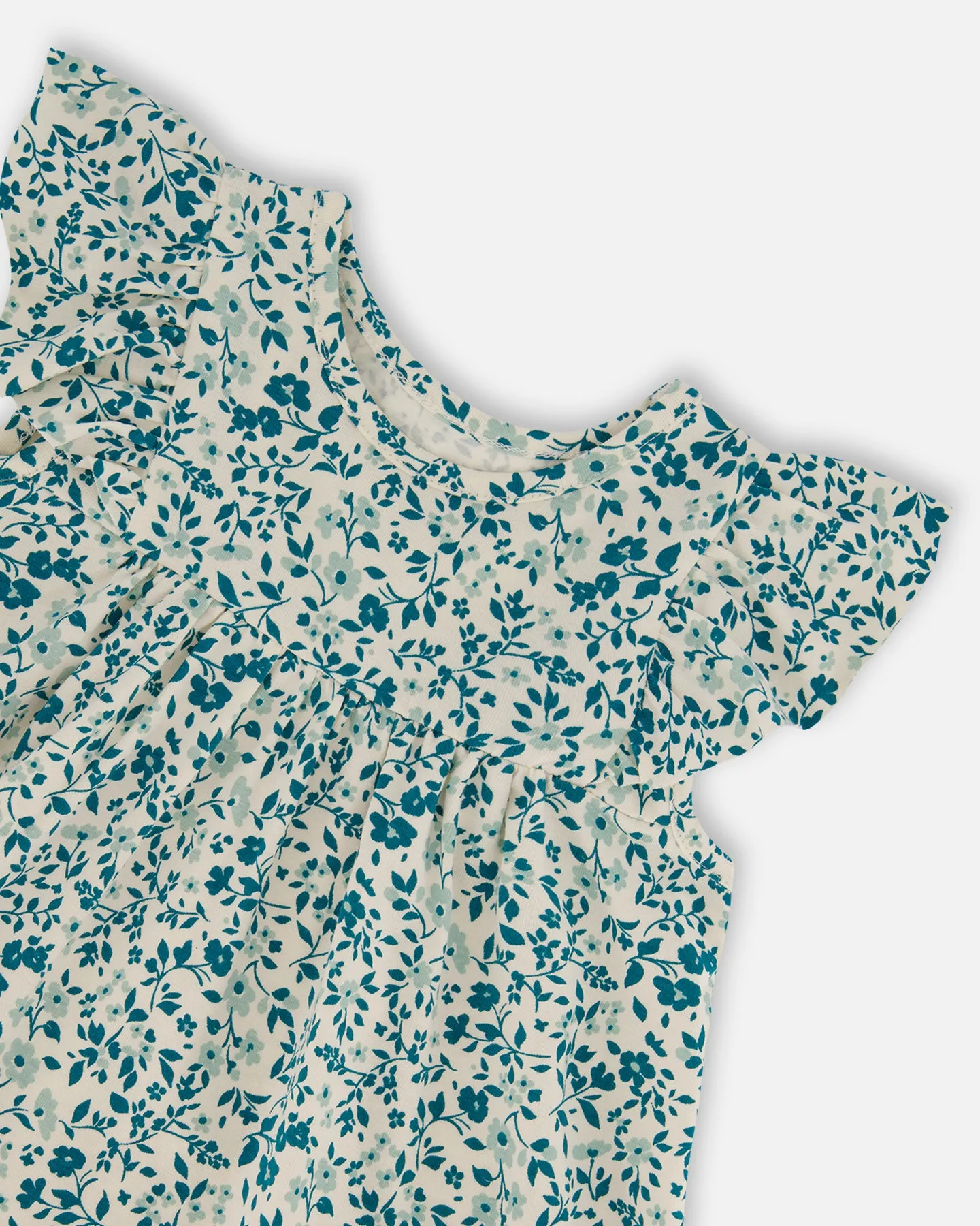 Deux Par Deux Ditsy Blue Print Dress