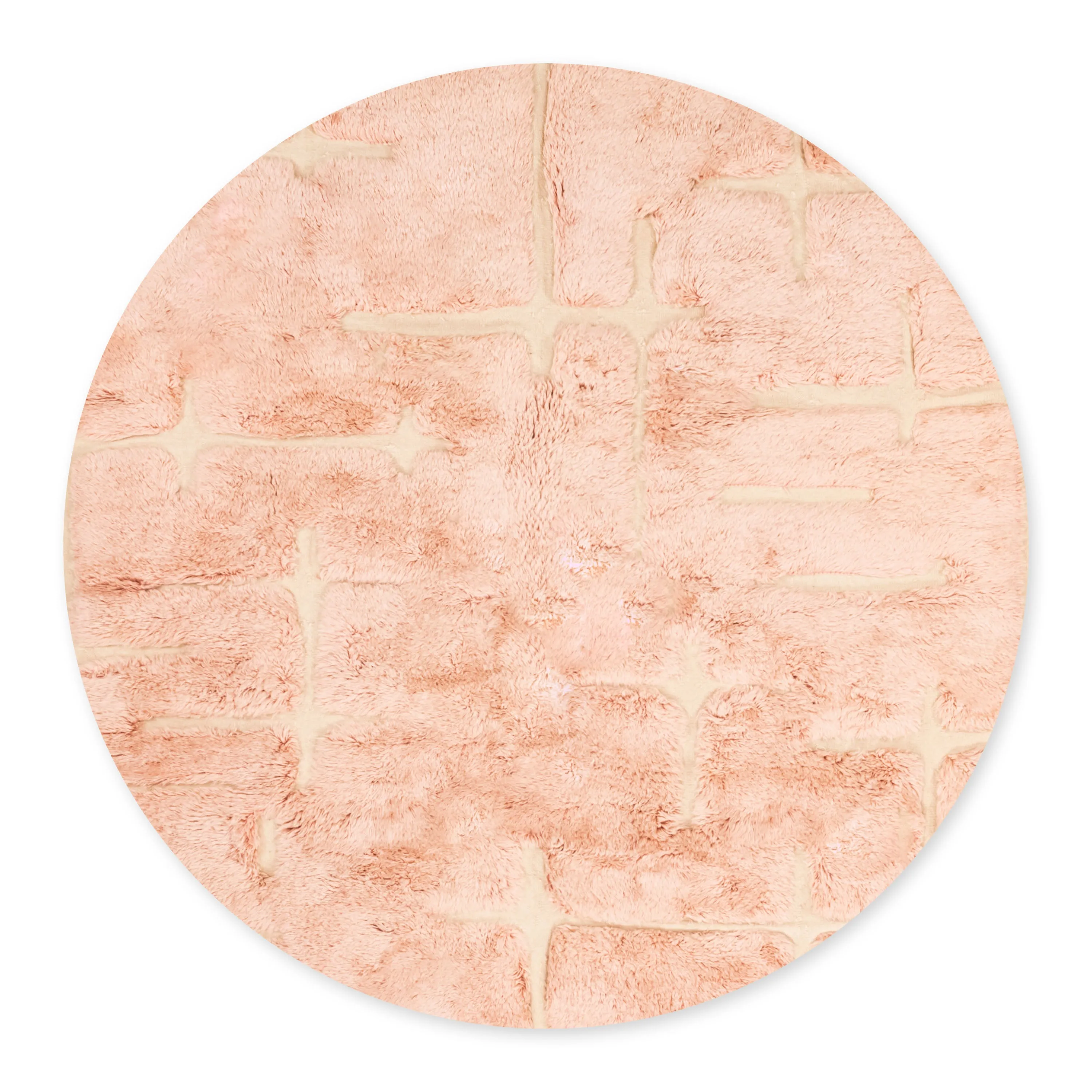 Dewdrop Delight Round - Luxury Shag Moroccan Rug