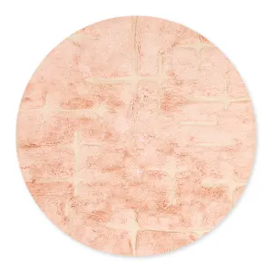 Dewdrop Delight Round - Luxury Shag Moroccan Rug