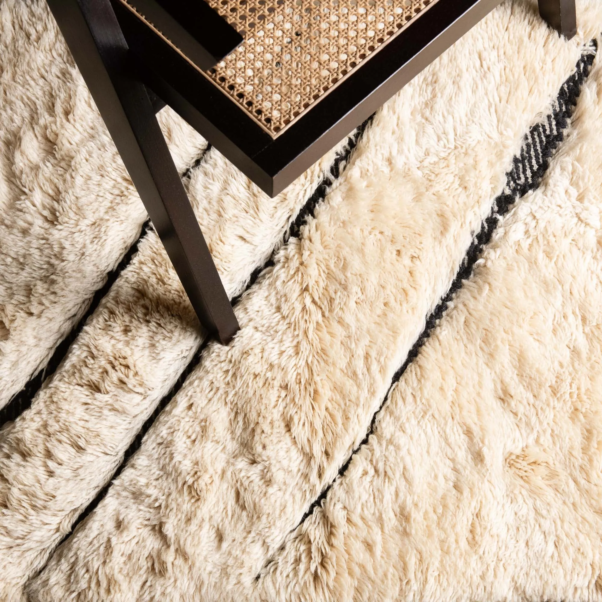 Diagonal Path - Luxury Shag Moroccan Runner Rug