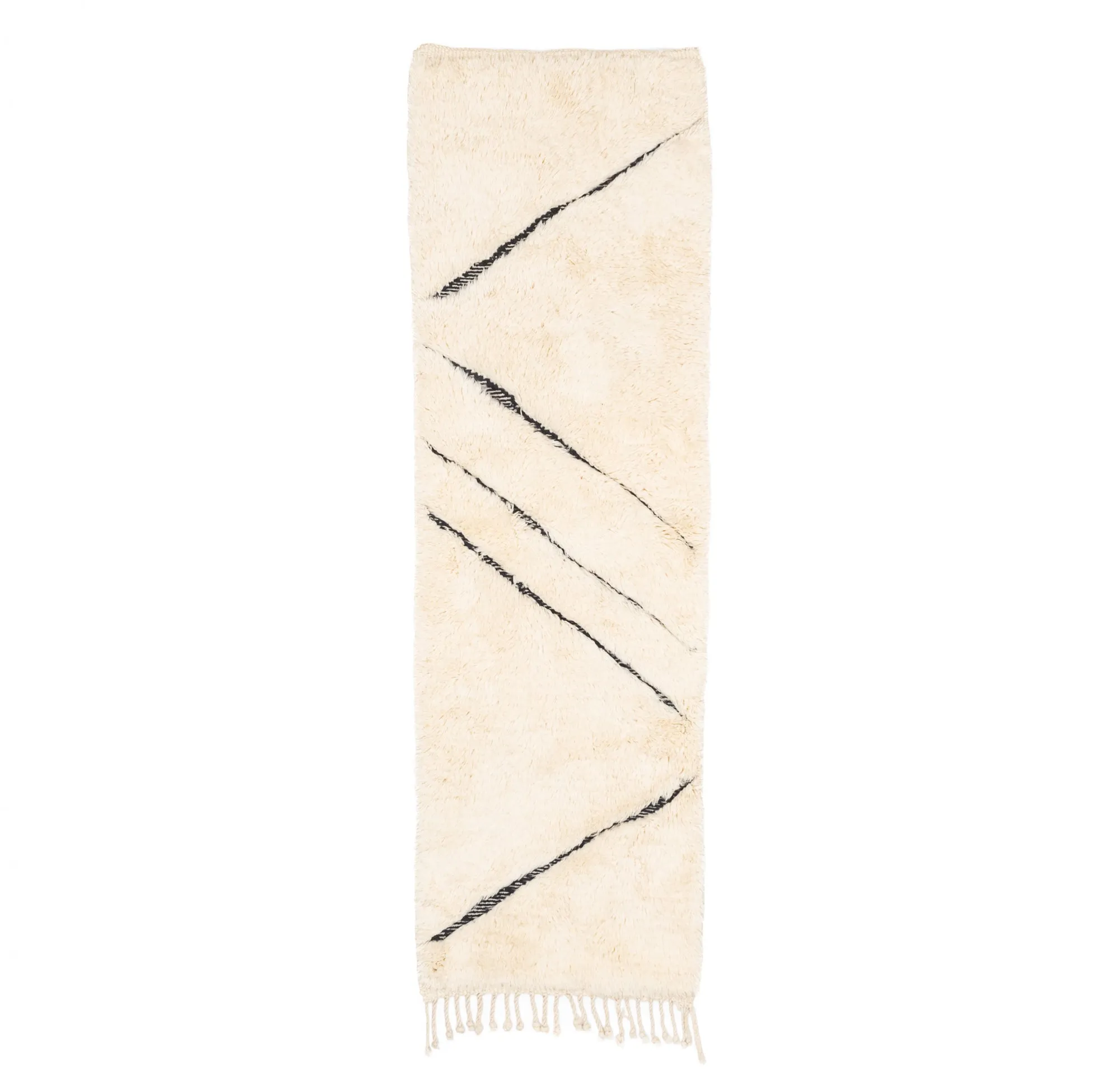 Diagonal Path - Luxury Shag Moroccan Runner Rug