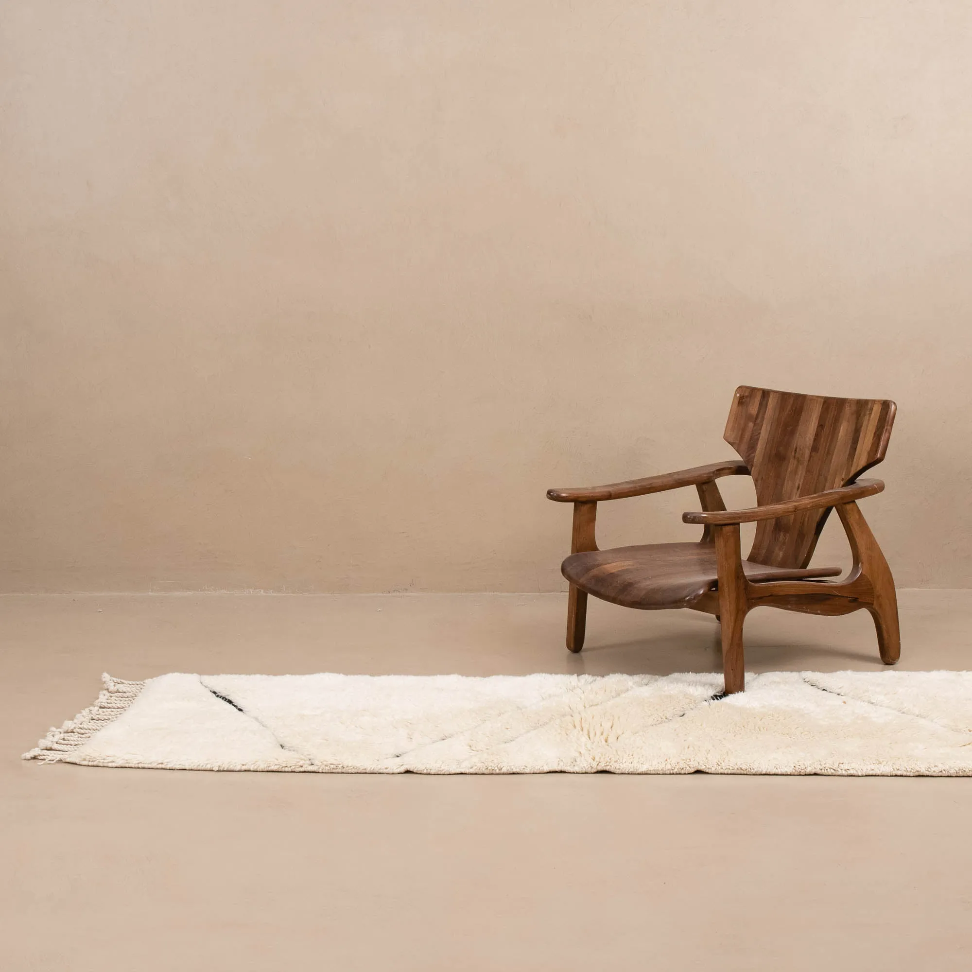 Diagonal Path - Luxury Shag Moroccan Runner Rug