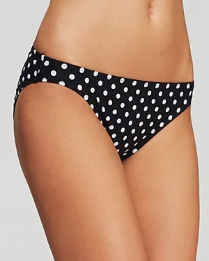 DKNY Swim Womens D80661 Let's Hear It for the Dots Classic Bikini Bottoms Size M