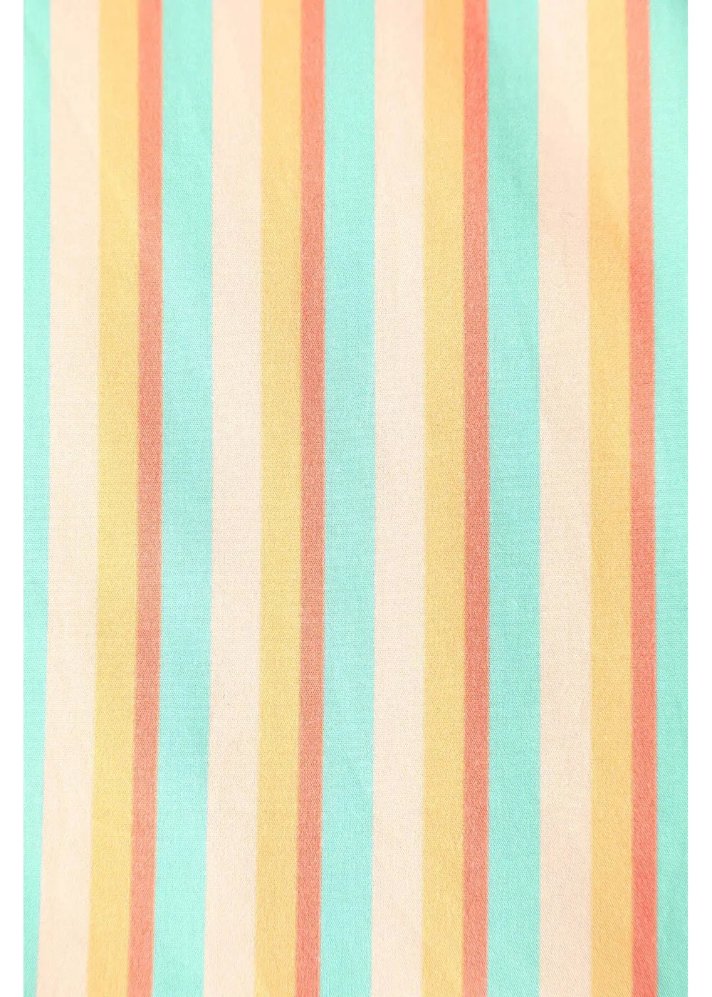 Dolly & Dotty Maverick Striped 50's Swing Dress Yellow