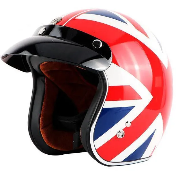 DOT Certified Retro Open Face Helmet – 4 Designs