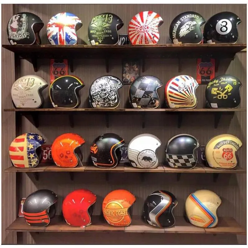 DOT Certified Retro Open Face Helmet – 4 Designs