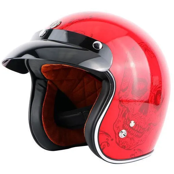 DOT Certified Retro Open Face Helmet – 4 Designs