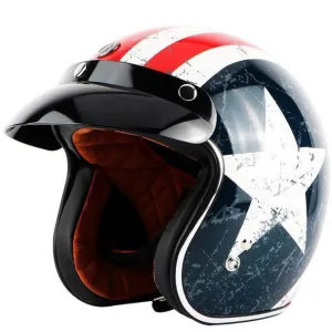DOT Certified Retro Open Face Helmet – 4 Designs