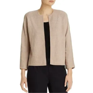 Eileen Fisher Women’s Bramble Silk Organic Cotton Cardigan Sweater Tan NWT